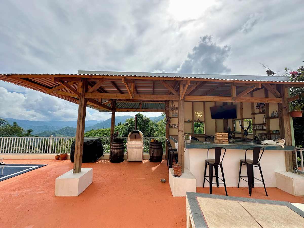 Outdoor bar pavilion by the pool